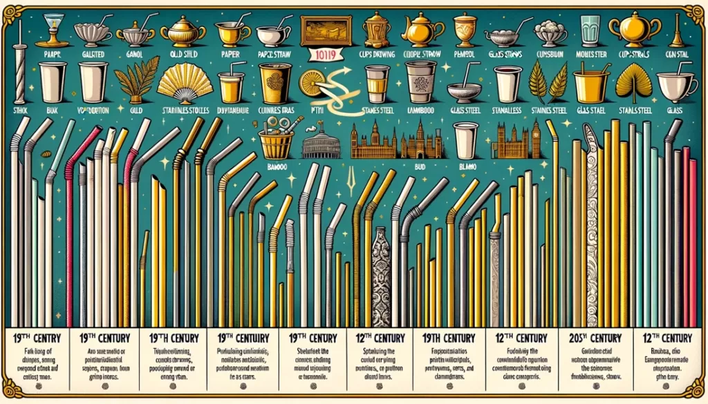 the history of drinking straws. Starting from the ancient civilizations using gold and silver straws moving to the 1100