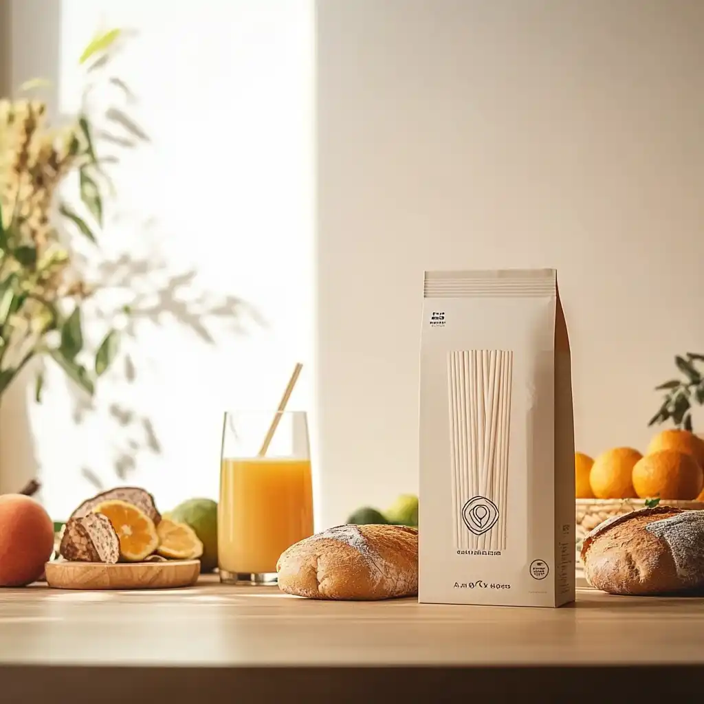 Family-sized eco-friendly straw packs for home use, displayed in a bright kitchen setting