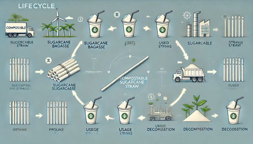 A step-by-step journey from bagasse processing to decomposition.