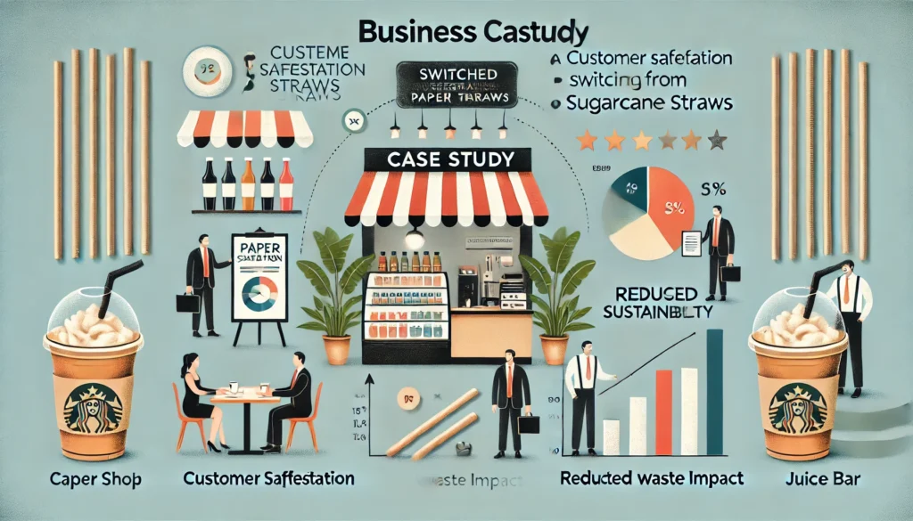 A business-oriented illustration highlighting improved customer satisfaction and reduced waste.