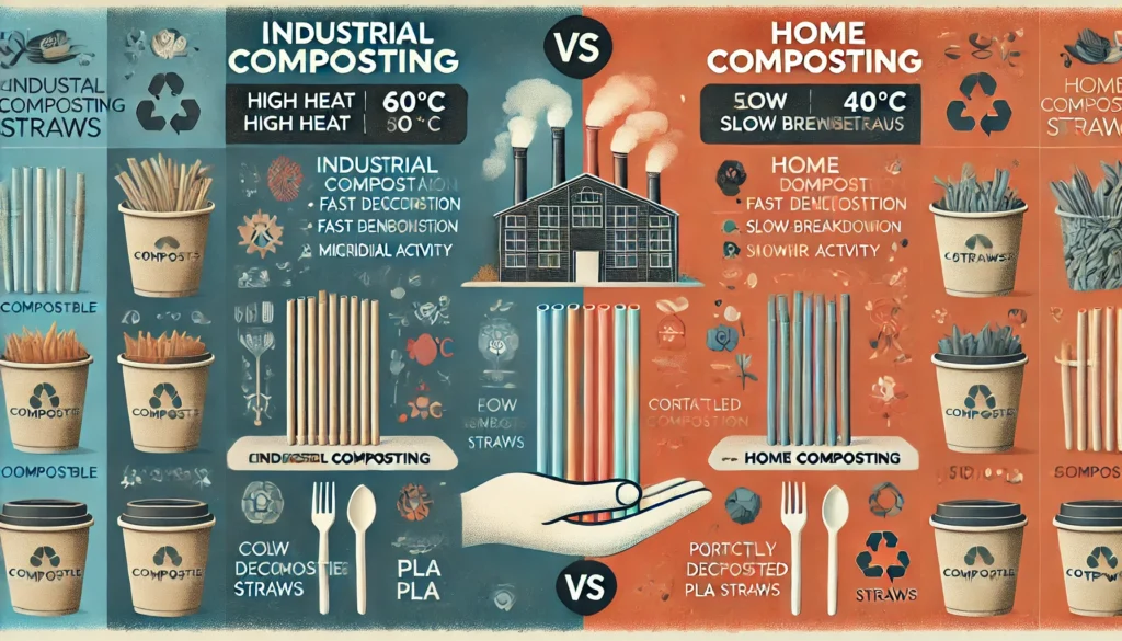 A split-screen comparison of composting conditions and decomposition rates.