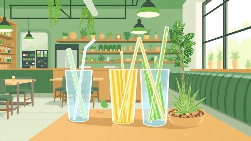 Biodegradable straws in eco-friendly storage