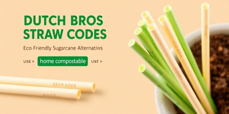Dutch Bros Straw Codes: Eco-Friendly Sugarcane Alternatives - Sugarcane Straws Demonstrating Compostability
