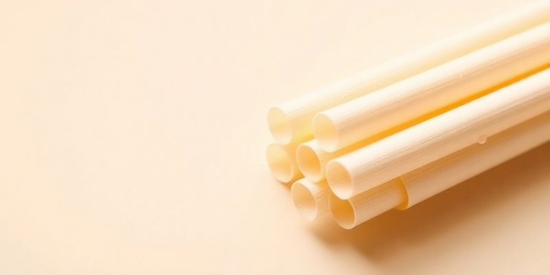 Eco-Friendly Compostable Straws for Healthcare Facilities - Close-Up of Compostable Sugarcane Straw Texture