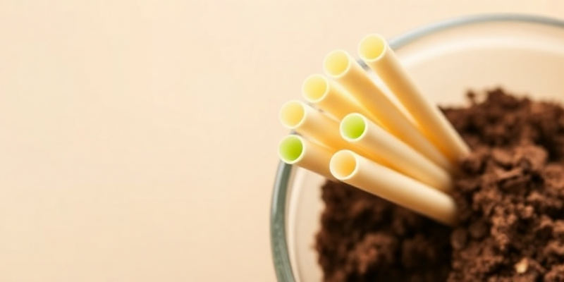 Eco-Friendly Compostable Straws for Healthcare Facilities - Sugarcane Straws Demonstrating Home Compostability