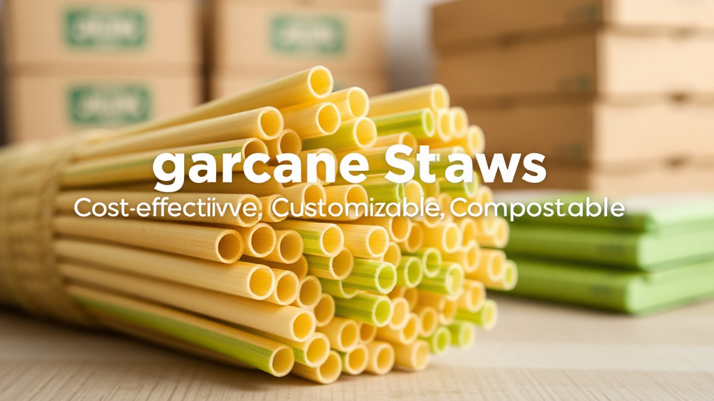 Sugarcane straws cost-effective customizable compostable