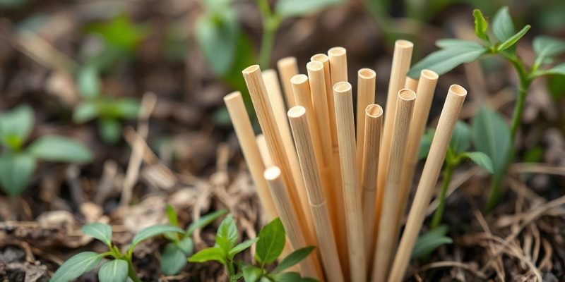 Composting eco-friendly Bamboo straws at home