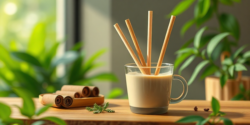 Sustainable Coffee Straws: Eco-Friendly Solutions for Green Businesses illustration