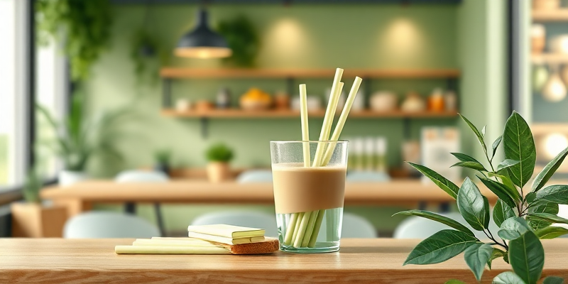 Eco-Friendly Biodegradable Straws for Coffee Shops illustration