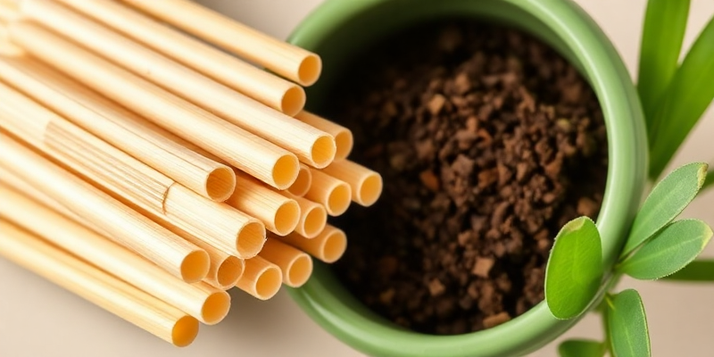 Cost-Effective Compostable Sugarcane Straws for Businesses - Sugarcane Straws Demonstrating Compostability