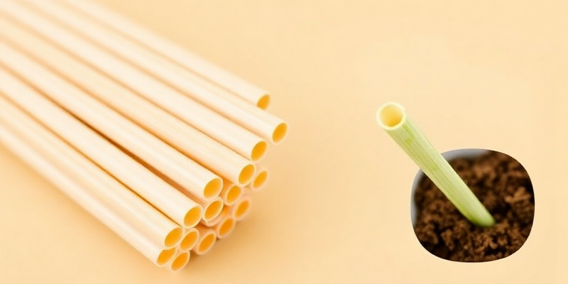 Eco-Friendly Compostable Straws for Cafes | NatureBioEco - Sugarcane Straws Demonstrating Home Compostability