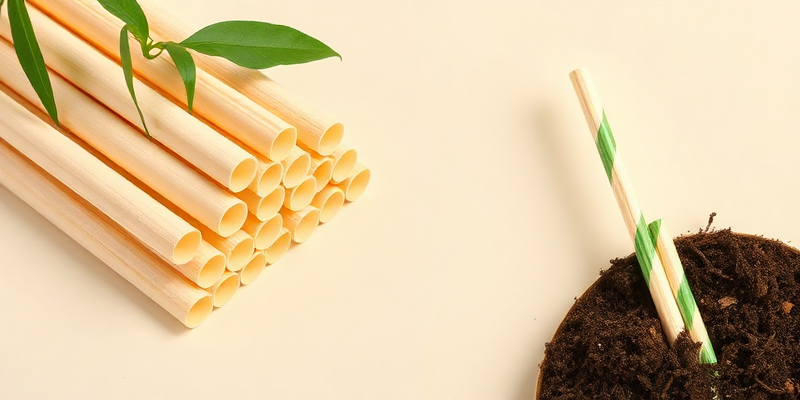 Eco-Friendly Compostable Straws for Sustainable Events - Sugarcane Straws Demonstrating Home Compostability