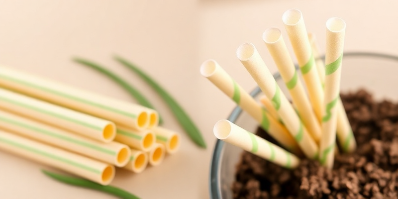 Compostable Straws for Iced Drinks: Eco-Friendly & Durable - Sugarcane Straws Demonstrating Home Compostability