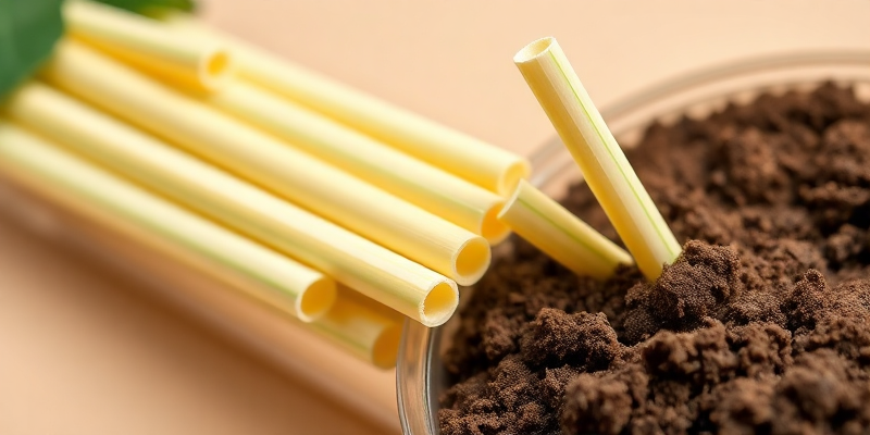 Eco-Friendly Compostable Straws for Sports Venues | NatureBioEco - Sugarcane Straws Demonstrating Home Compostability