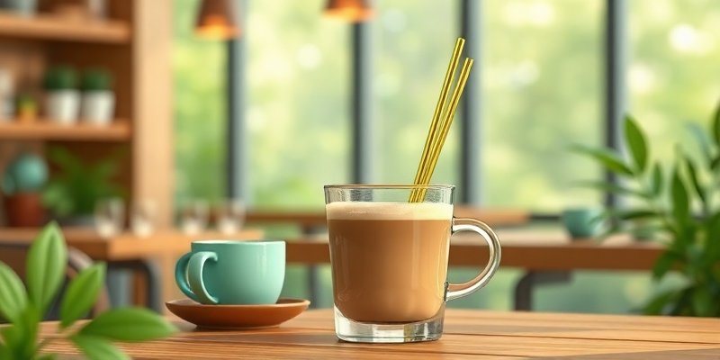 Dual-Purpose Coffee Stirrer Straws for Cafes | Save Costs illustration