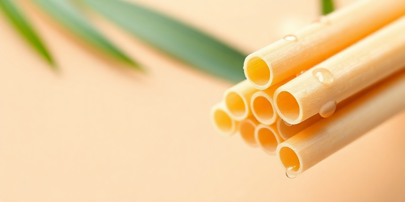 Eco-Friendly Sugarcane Straws: Home Compostable & Customizable - Close-Up of Home Compostable Straw Texture