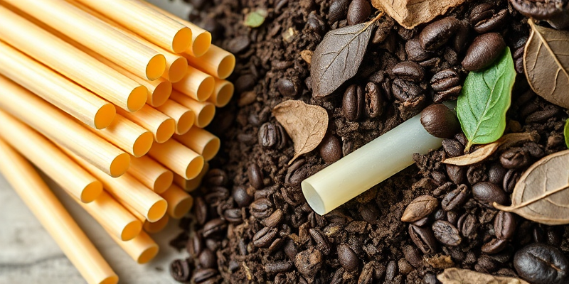Wholesale Sugarcane Straws: FDA Certified & Compostable - Sugarcane Straws Demonstrating Compostability
