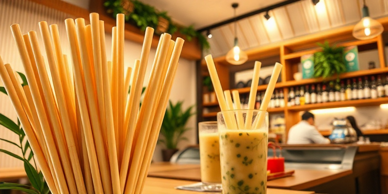 Wholesale Sugarcane Straws: FDA Certified & Compostable - Sugarcane Straws in Commercial Use