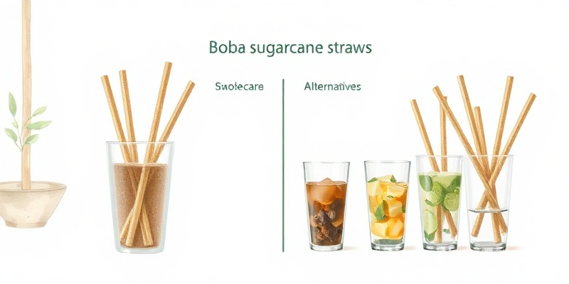 Eco-friendly Eco-Friendly Boba Sugarcane Straws in url context