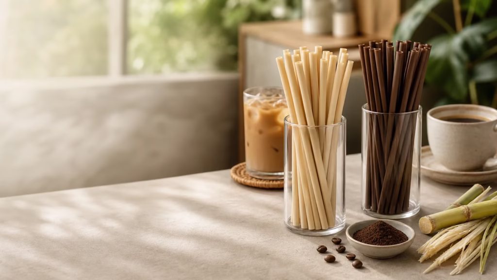 NatureBioEco sugarcane-derived and coffee-ground straw platforms